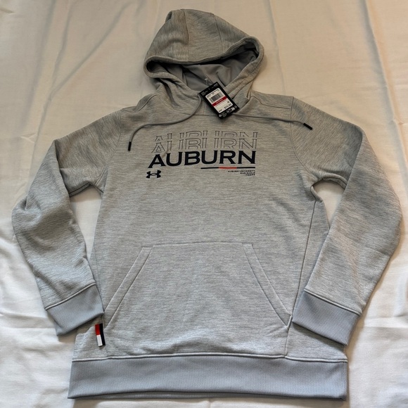 NEW Auburn University Under Armour XS Light Gray Hoodie Sweatshirt War Eagle - Picture 1 of 8